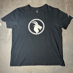 MEN BLACK AIR JORDAN GOAT T SHIRT SIZE XL